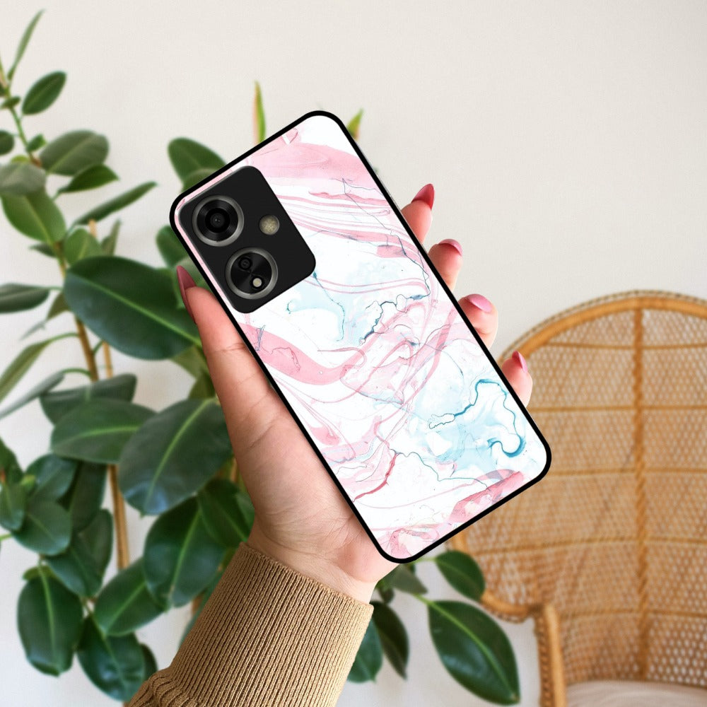 Fashion Marble Texture Glossy Metal Case Cover For Oppo