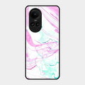 Fashion Marble Texture Glossy Metal Case Cover For Oppo Reno 10 5G