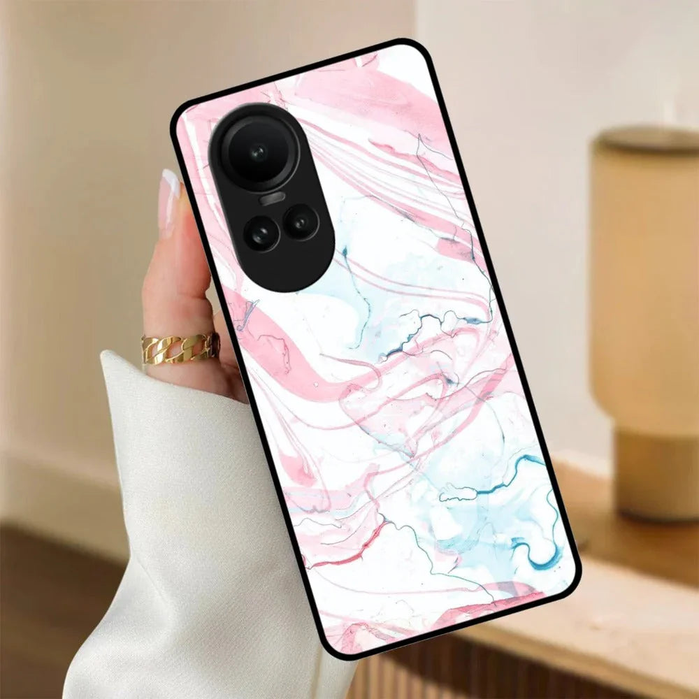 Fashion Marble Texture Glossy Metal Case Cover For Oppo - ShopOnCliQ