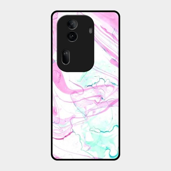 Fashion Marble Texture Glossy Metal Case Cover For Oppo Reno 11 Pro 5G
