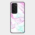 Fashion Marble Texture Glossy Metal Case Cover For Oppo Reno 12 5G