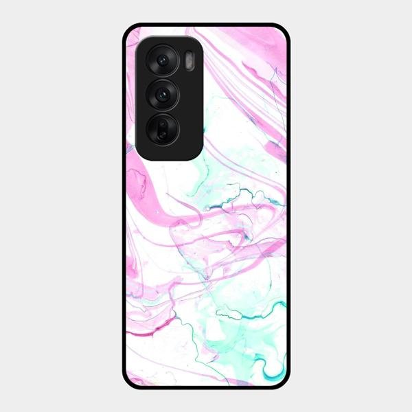 Fashion Marble Texture Glossy Metal Case Cover For Oppo Reno 12 5G
