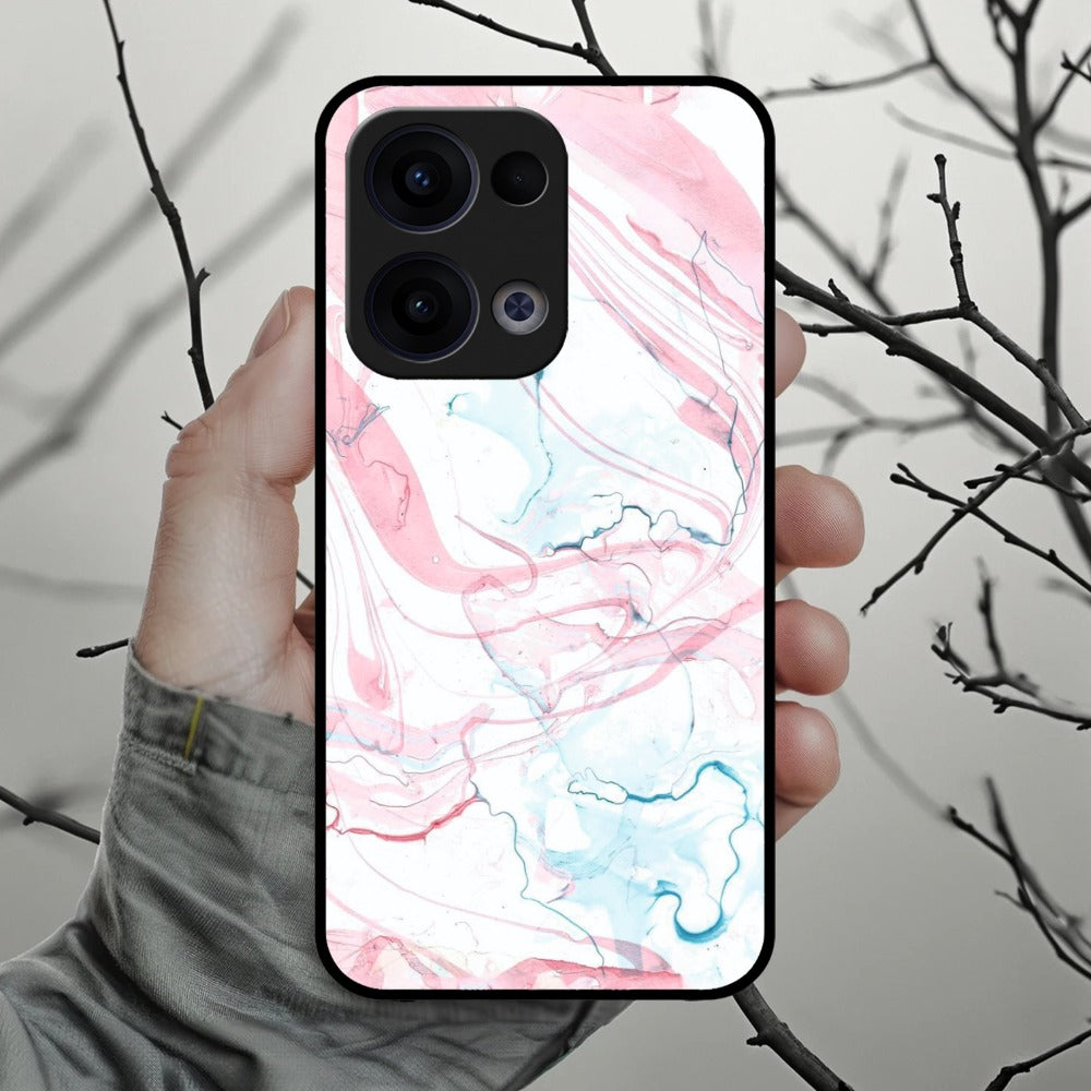 Fashion Marble Texture Glossy Metal Case Cover For Oppo