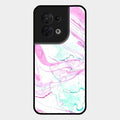 Fashion Marble Texture Glossy Metal Case Cover For Oppo Reno 8 5G