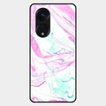 Fashion Marble Texture Glossy Metal Case Cover For Oppo Reno 8T 5G