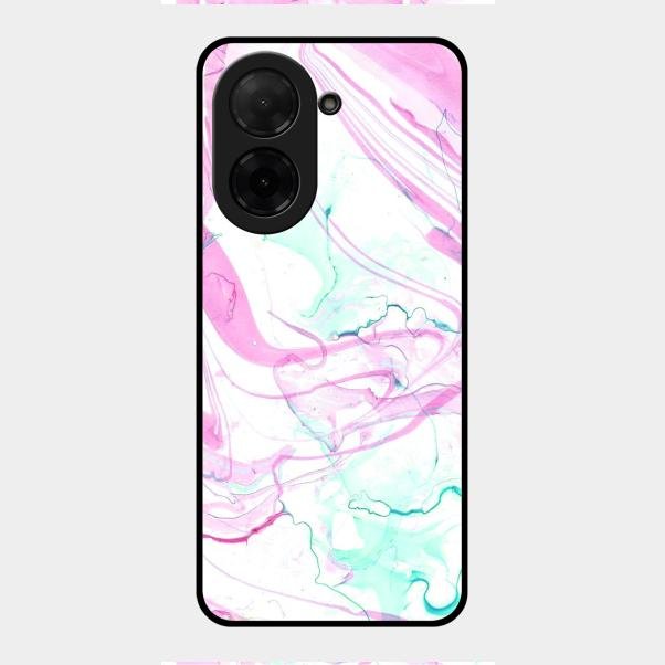 Fashion Marble Texture Glossy Metal Case Cover For Poco C71