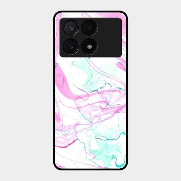 Fashion Marble Texture Glossy Metal Case Cover For Poco X6 Pro 5G