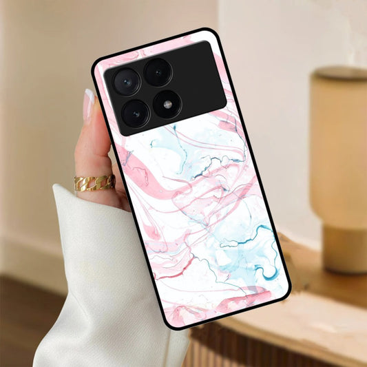 Fashion Marble Texture Glossy Metal Case Cover For Poco