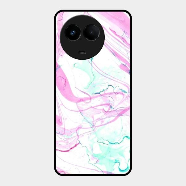 Fashion Marble Texture Glossy Metal Case Cover For Realme 11 5G