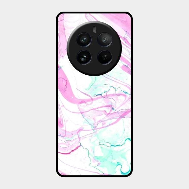 Fashion Marble Texture Glossy Metal Case Cover For Realme 12 Pro 5G
