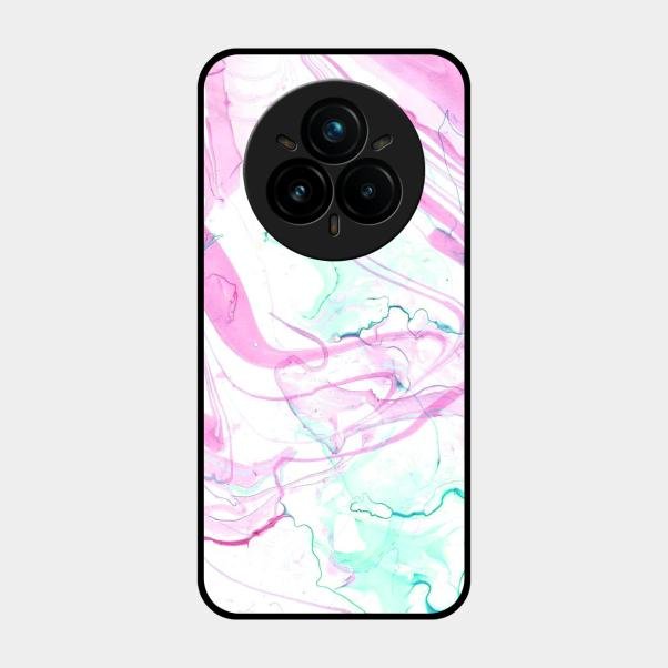 Fashion Marble Texture Glossy Metal Case Cover For Realme 14 Pro 5G