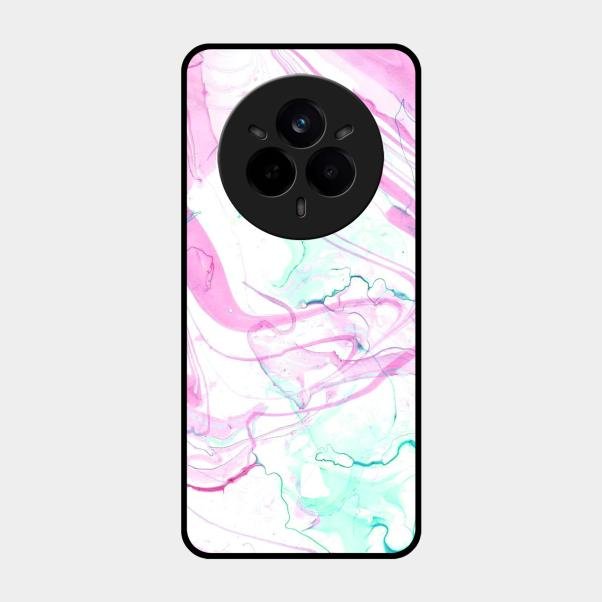 Fashion Marble Texture Glossy Metal Case Cover For Realme 14 Pro Plus 5G