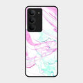 Fashion Marble Texture Glossy Metal Case Cover For Realme 14X 5G