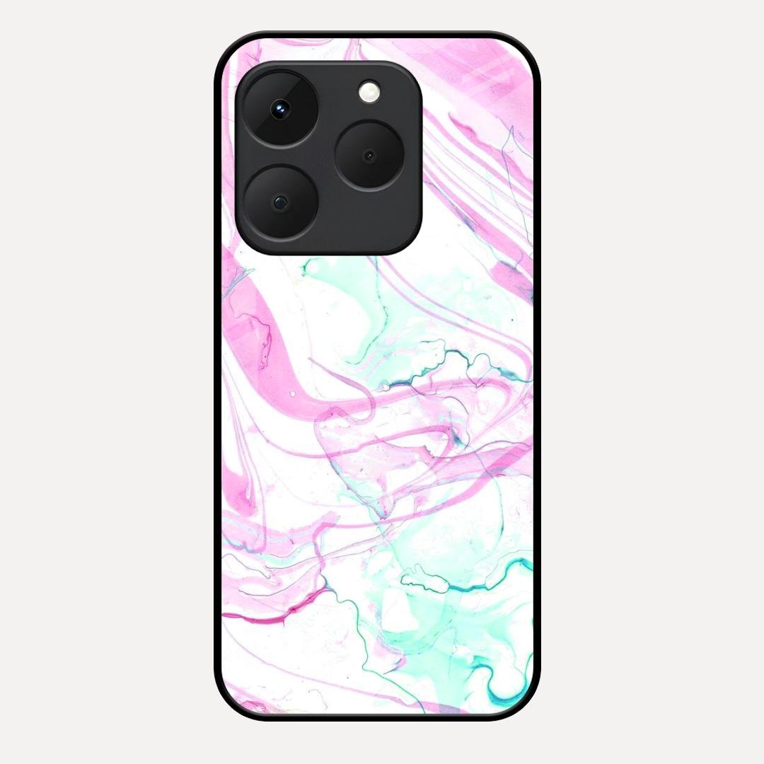 Fashion Marble Texture Glossy Metal Case Cover For Realme 15T 5G