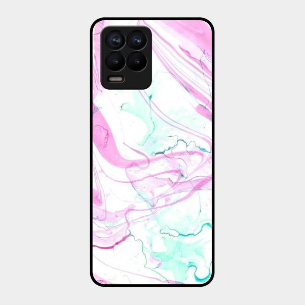Fashion Marble Texture Glossy Metal Case Cover For Realme 8 Pro