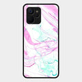 Fashion Marble Texture Glossy Metal Case Cover For Realme 9I 5G