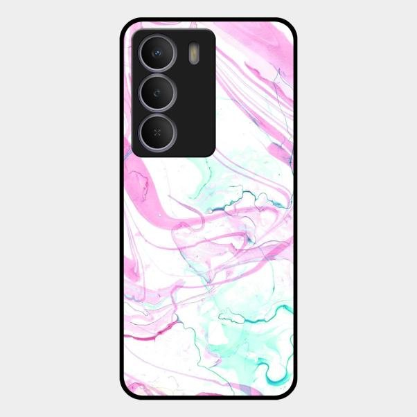 Fashion Marble Texture Glossy Metal Case Cover For Realme P3 Lite 5G