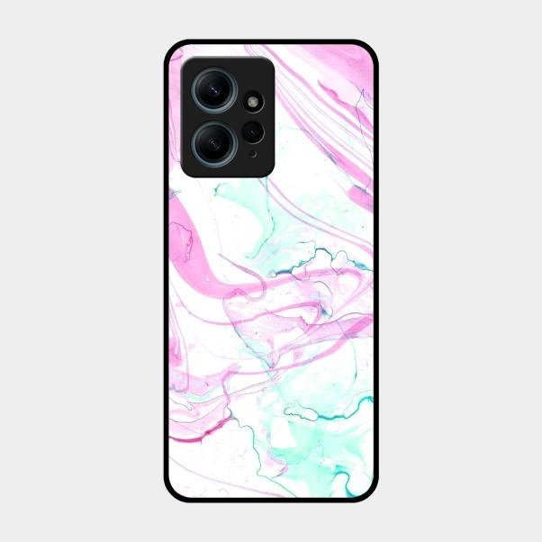 Fashion Marble Texture Glossy Metal Case Cover For Redmi Note 12 4G