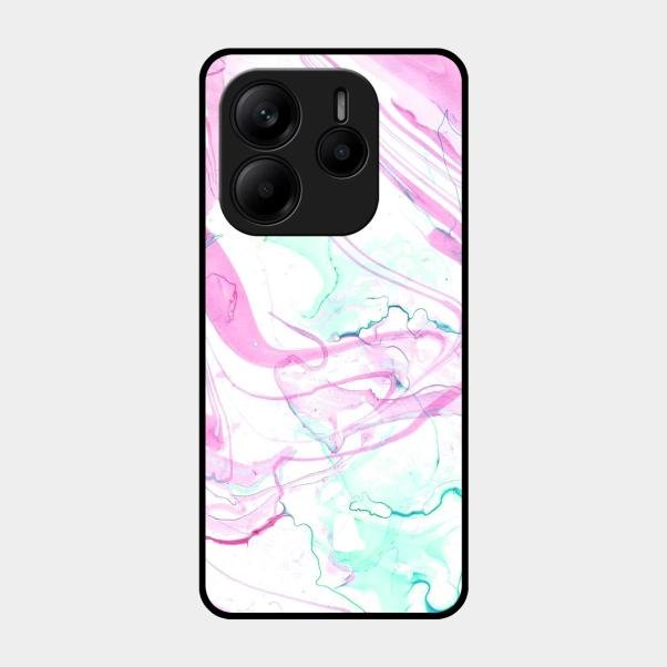 Fashion Marble Texture Glossy Metal Case Cover For Redmi Note 14 Se 5G