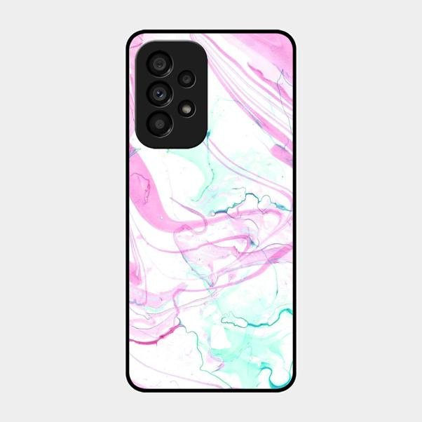 Fashion Marble Texture Glossy Metal Case Cover For Samsung Galaxy A53 5G