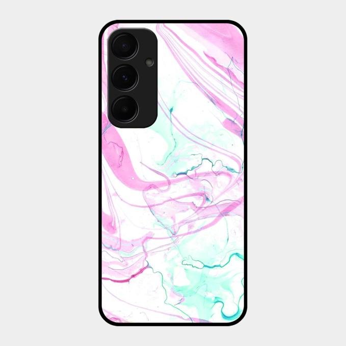 Fashion Marble Texture Glossy Metal Case Cover For Samsung Galaxy A55 5G
