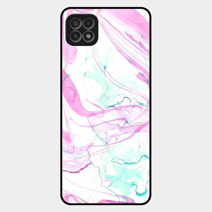 Fashion Marble Texture Glossy Metal Case Cover For Samsung Galaxy F42 5G