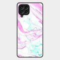 Fashion Marble Texture Glossy Metal Case Cover For Samsung Galaxy M53 5G