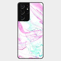 Fashion Marble Texture Glossy Metal Case Cover For Samsung Galaxy S21 Ultra