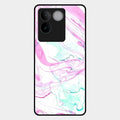 Fashion Marble Texture Glossy Metal Case Cover For Vivo T2 Pro 5G