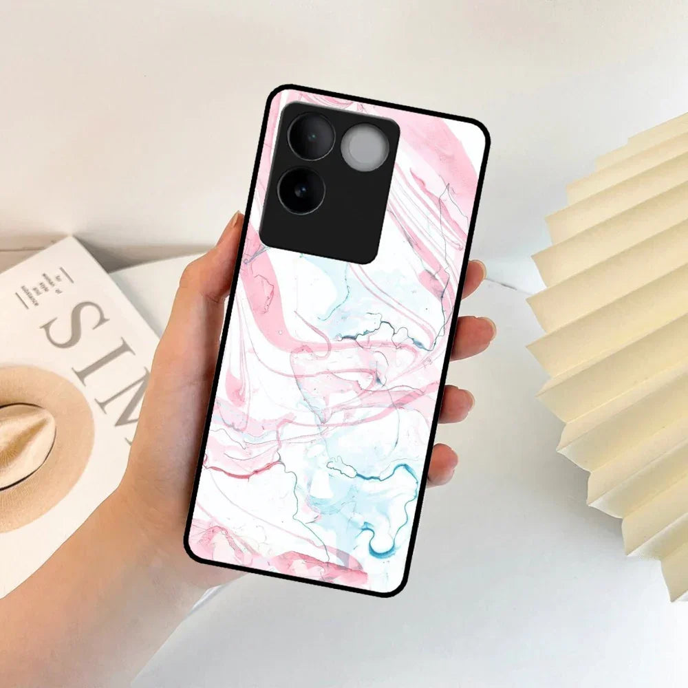 Fashion Marble Texture Glossy Metal Case Cover For Vivo - ShopOnCliQ