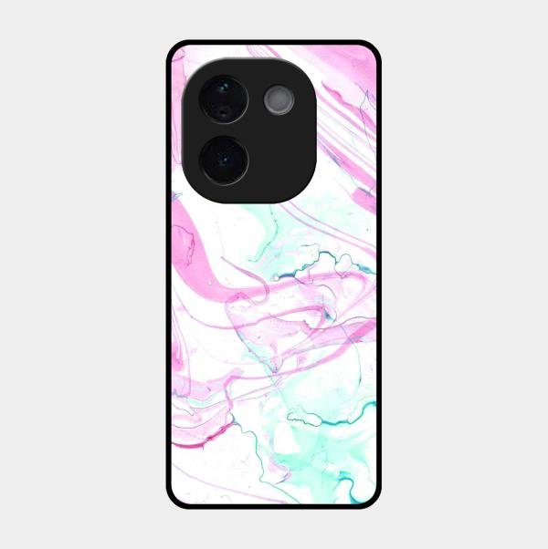Fashion Marble Texture Glossy Metal Case Cover For Vivo T3 Pro 5G