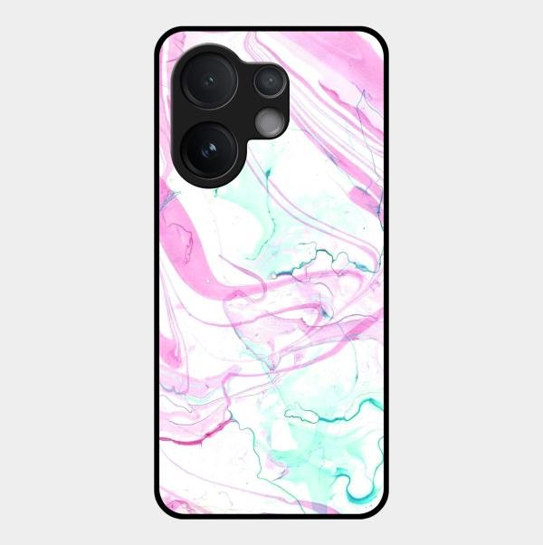 Fashion Marble Texture Glossy Metal Case Cover For Vivo T4 Pro 5G