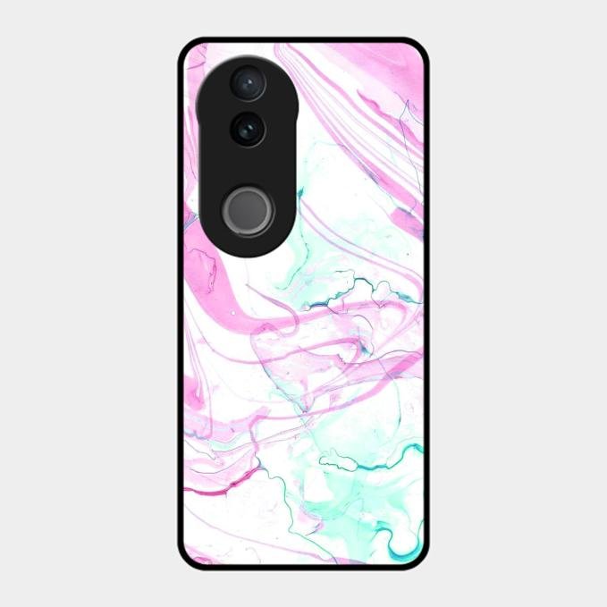 Fashion Marble Texture Glossy Metal Case Cover For Vivo T4R 5G