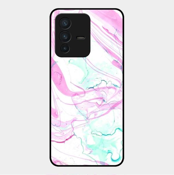 Fashion Marble Texture Glossy Metal Case Cover For Vivo V23 5G