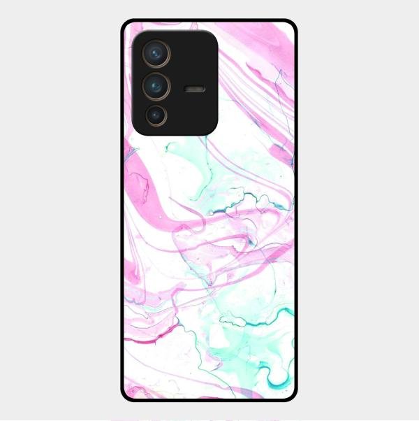 Fashion Marble Texture Glossy Metal Case Cover For Vivo V23 Pro 5G