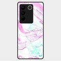 Fashion Marble Texture Glossy Metal Case Cover For Vivo V27 5G