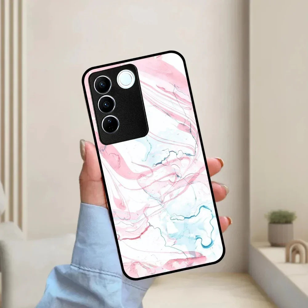 Fashion Marble Texture Glossy Metal Case Cover For Vivo - ShopOnCliQ