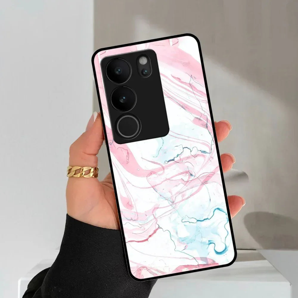 Fashion Marble Texture Glossy Metal Case Cover For Vivo - ShopOnCliQ
