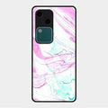 Fashion Marble Texture Glossy Metal Case Cover For Vivo V30 5G