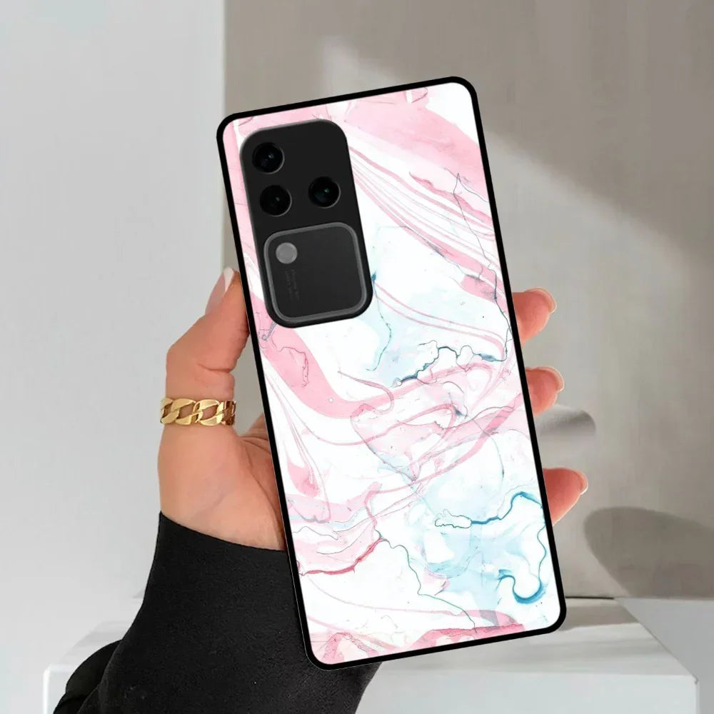 Fashion Marble Texture Glossy Metal Case Cover For Vivo - ShopOnCliQ