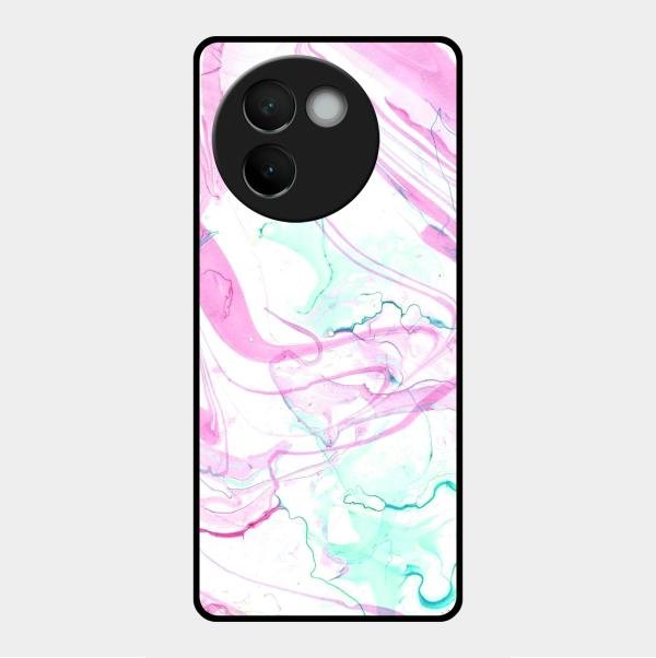 Fashion Marble Texture Glossy Metal Case Cover For Vivo V30E 5G