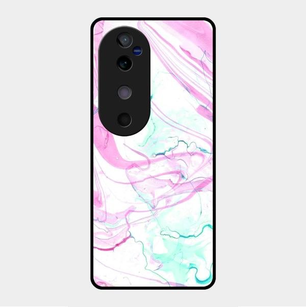 Fashion Marble Texture Glossy Metal Case Cover For Vivo V40 5G