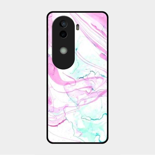 Fashion Marble Texture Glossy Metal Case Cover For Vivo V40E 5G