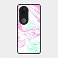 Fashion Marble Texture Glossy Metal Case Cover For Vivo V50E 5G
