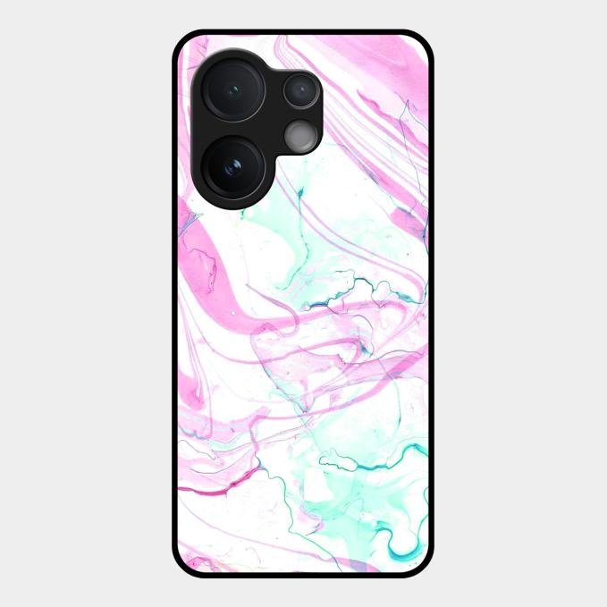 Fashion Marble Texture Glossy Metal Case Cover For Vivo V60 5G