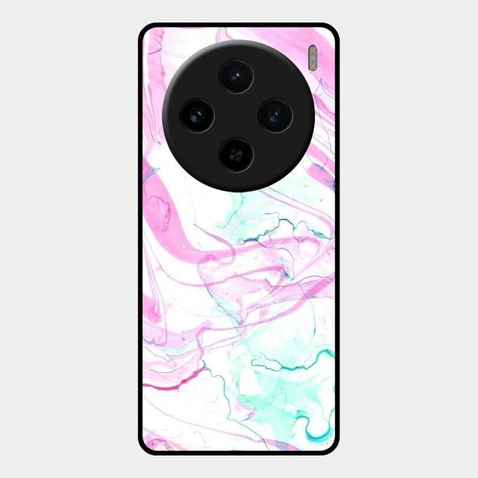Fashion Marble Texture Glossy Metal Case Cover For Vivo X100 5G