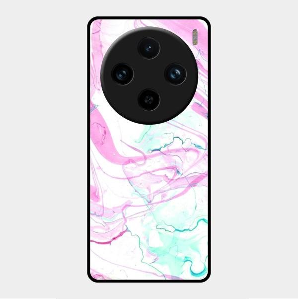 Fashion Marble Texture Glossy Metal Case Cover For Vivo X100 Pro 5G