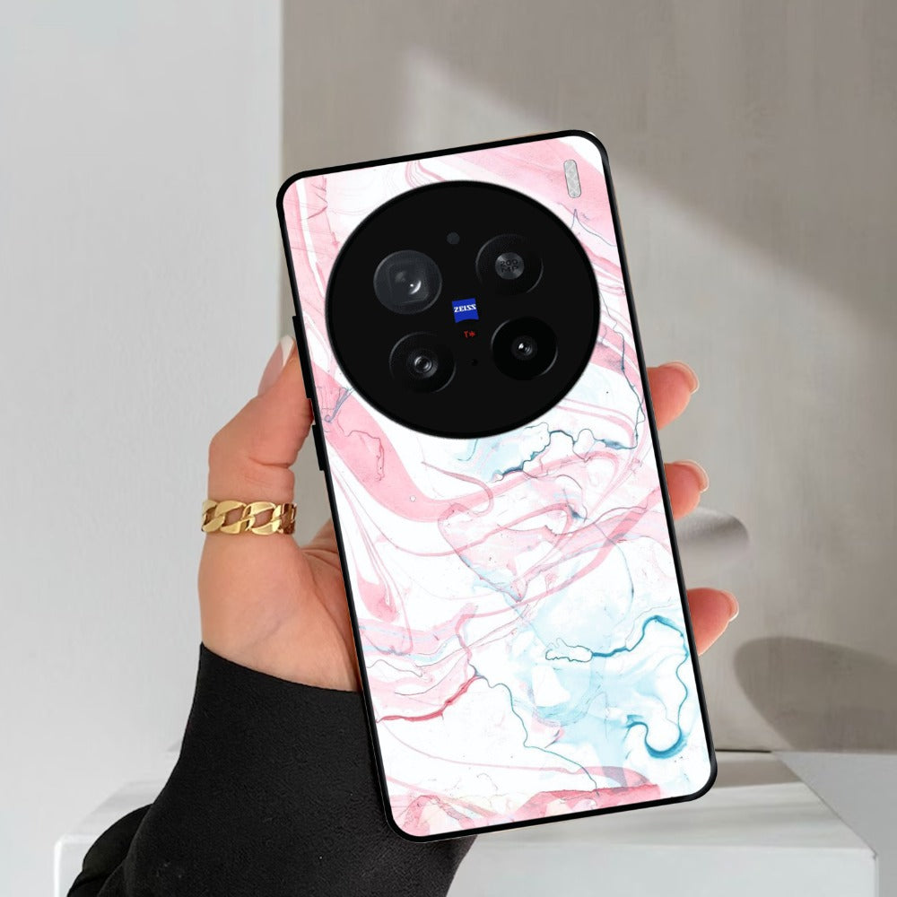 Fashion Marble Texture Glossy Metal Case Cover For Vivo