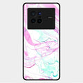 Fashion Marble Texture Glossy Metal Case Cover For Vivo X80 5G