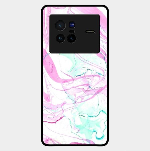 Fashion Marble Texture Glossy Metal Case Cover For Vivo X80 5G